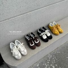 真皮复古内增高德训鞋女2025新款百搭休闲运动鞋拼色阿甘鞋板鞋女
