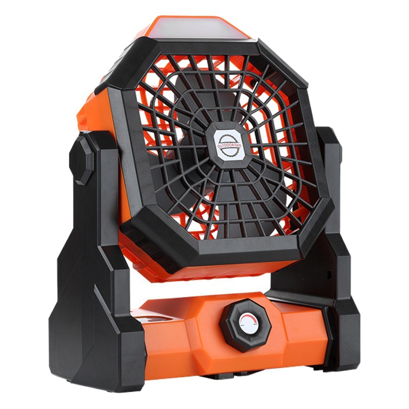 Nuevos productos transfronterizos ventilador al aire libre tienda de campaña ventilador usb portátil gran carga eólica ventilador de campamento iluminación