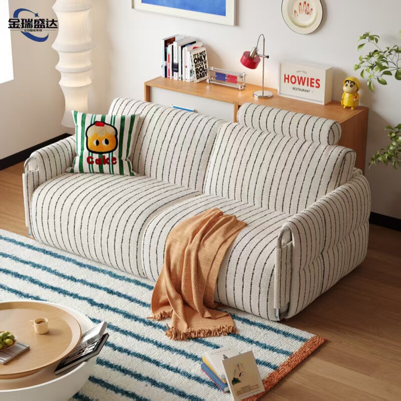 Jinruishengda Multifunctional Folding Sofa Bed with Sitting and Sleeping Zones, Extendable Double Sofa Bed for Homestay Apartments Jinruishengda Multifunctional Folding Sofa Bed with Sitting and Sleeping Zones, Extendable Double Sofa Bed for Homestay Apartments