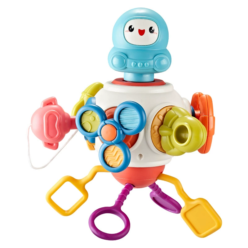 Cross-border 8-in-1 polyhedral baby puzzle busy hand grabbing ball toy for baby early education grasping and pumping toys