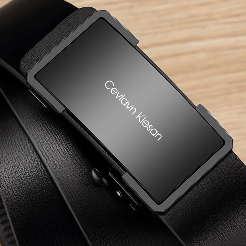 Ceviavn kiesan correa de cuero de los hombres Venta caliente desdentado hebilla automática de negocios fabricante de Cinturón de piel de vaca en stock