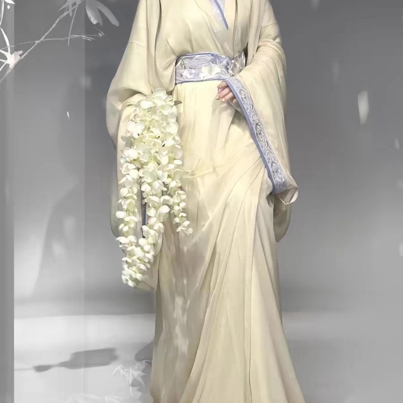 汉服女新款战国袍成人古装女款小个子古风女装复原直裾织金拖尾款|undefined