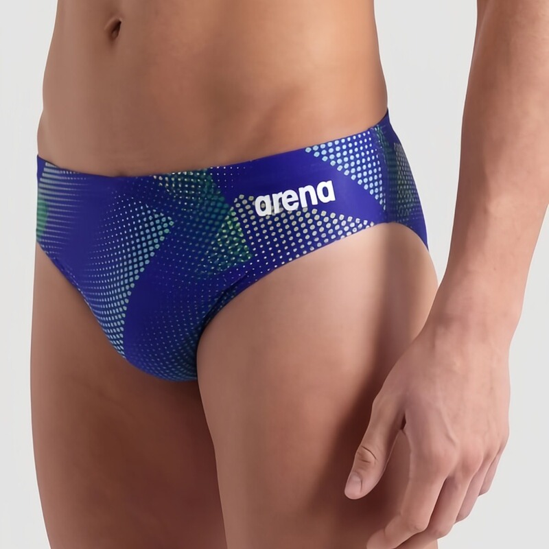 2025Arena Men's Swimming Trunks Briefs Low Waist Professional Training Swimming Trunks Quick-Drying Competitive Anti-Embarrassment Antioxidant