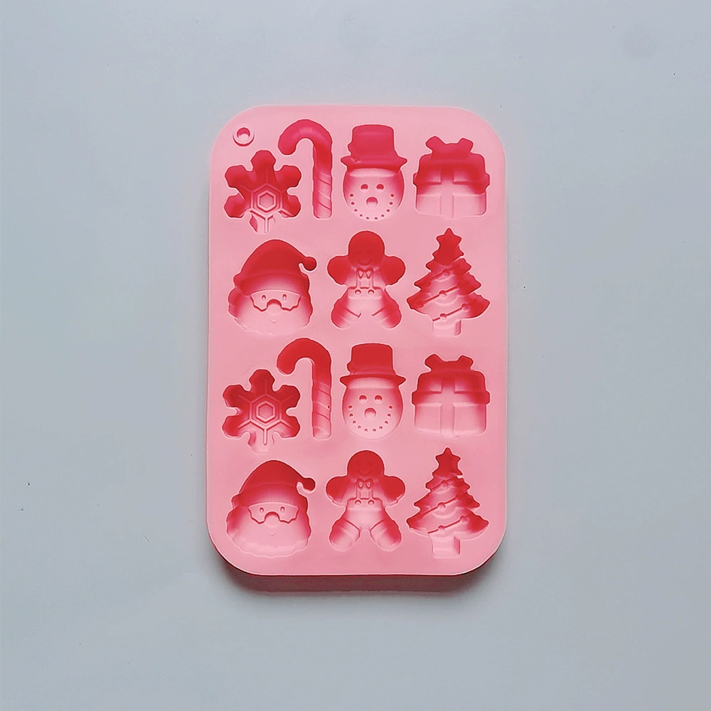 14 Christmas gingerbread man 608 chocolate cake decorative silicone mold candy pudding biscuits cooking kitchen