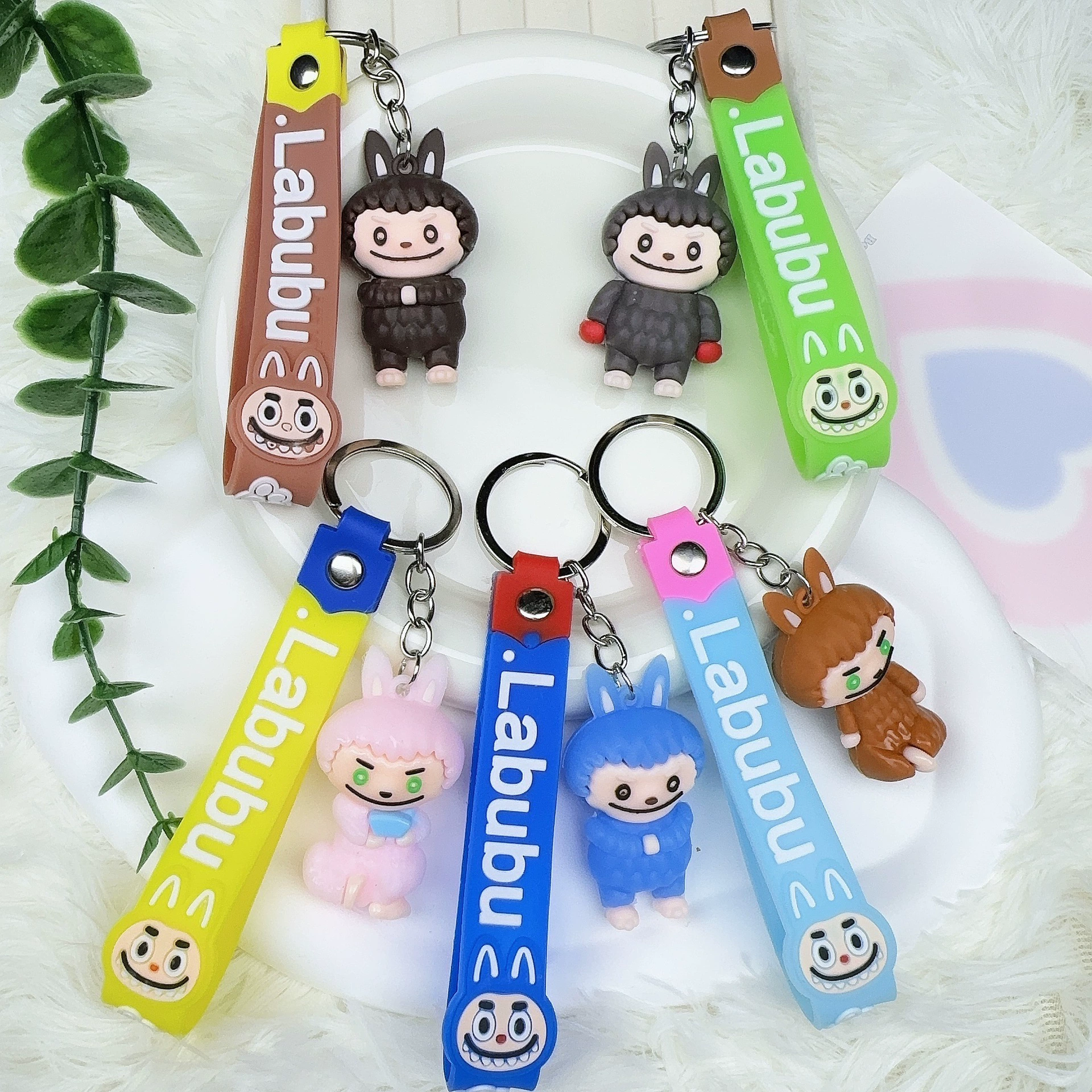 Популярная в Интернете трансграничная интернет-знаменитость Labubu, овца, ПВХ кукла, брелок, кулон, пара, автомобильная сумка, кольцо, украшение, подарок