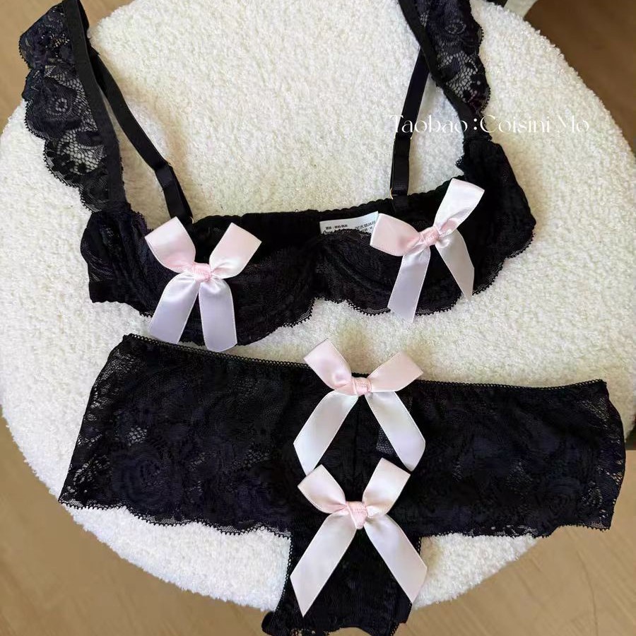 Lip Print Cross-Border Plus-Size Sexy Lingerie, Alluring Lace Open-Crotch Women's Thong, No Need to Take Off, Transparent and Hot