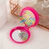 Folding mirror comb (Plum red colored needle)