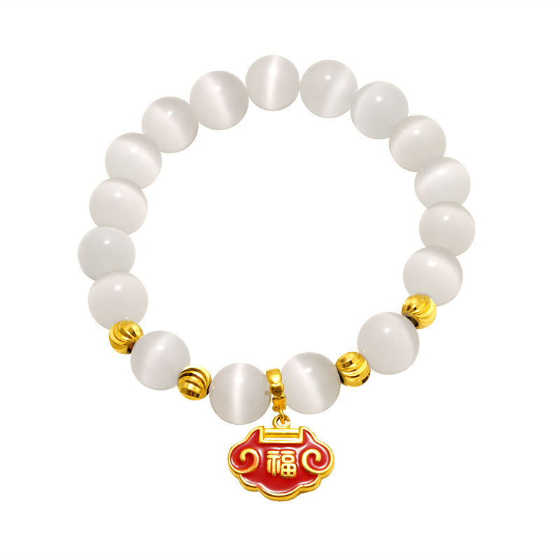 Nuevo oro plateado Lucky Lotus pulsera de esmalte de color, vintage pulsera de la suerte para las mujeres, al por mayor