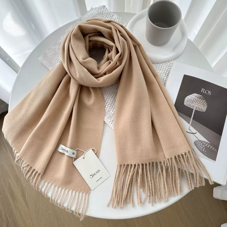 Demi‑season warm cashmere scarf, universal cloak wrap, 200 cm, 250 g, many colors