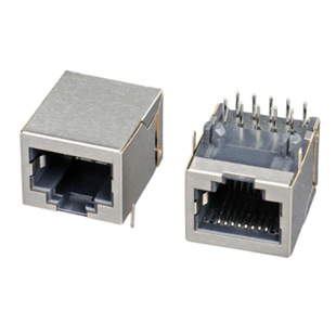 单口10pin 8pin RJ45母头连接器RJ45连接器插座10P10C RJ45母座-阿里巴巴