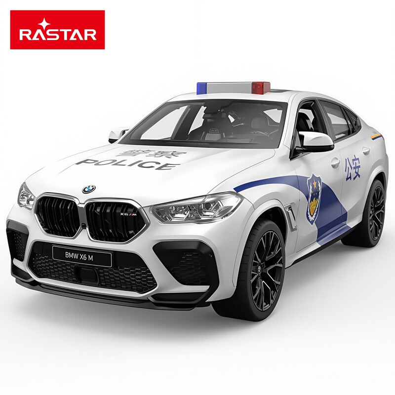 Rastar Xinghui Remote Control Car Model Bmw X6M Police Car Siren Sound and Light Police Lights USB Charging Toy Gift 1:14 Rastar Xinghui Remote Control Car Model Bmw X6M Police Car Siren Sound and Light Police Lights USB Charging Toy Gift 1:14
