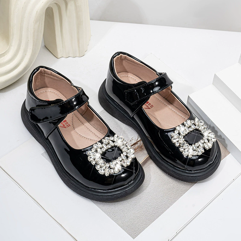 Детские кожаные туфли Ankora Red для девочек, весна-осень 2025, новые туфли принцессы Мэри Джейн, удобные однотонные туфли для маленьких девочек