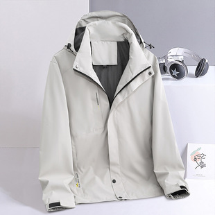 New detachable hat jacket men's windproof waterproof outdoor windbreaker 2022 autumn thin fashion brand couple jacket