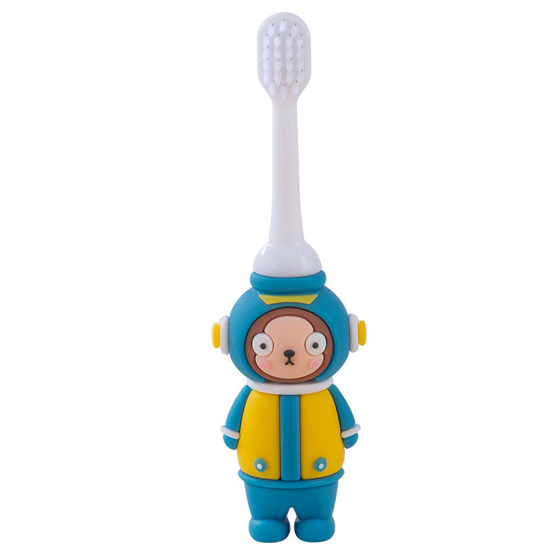 Inglés tarjeta de absorción niños cepillo de dientes de cabello blando astronauta cepillo de dientes de cabello blando niños de 3 - 12 años de edad cepillo de dientes de cabello blando boca