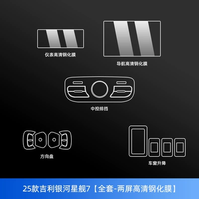 Car interior film: Protection Film Supplies - 25-geely-galaxy-starship-7-full-set-two-screens-hd-tempered-film