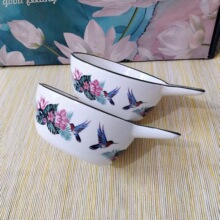 正品库存手柄碗创意陶瓷小吃 碗 日用餐具甜品零食小碗家用蘸料碗