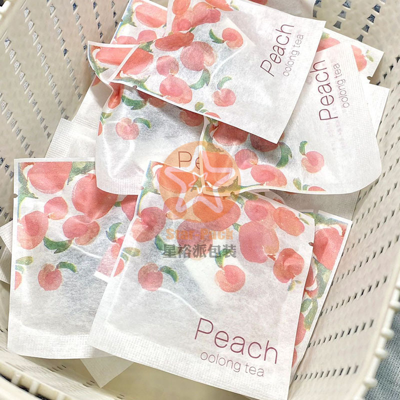 创意定购彩印棉纸三角茶包独立小泡袋 水果花茶防潮半透明纸塑袋