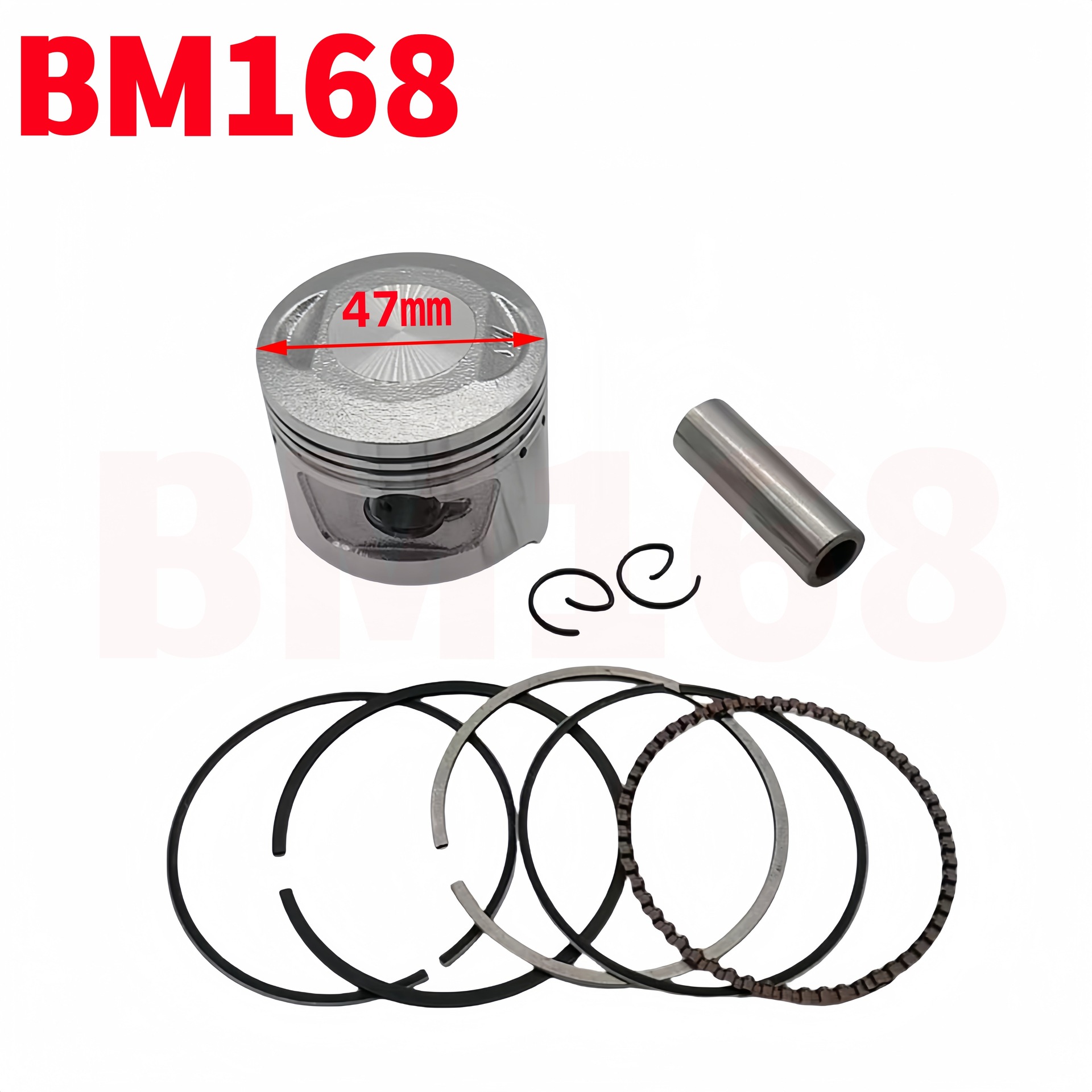 47MM motorcycle piston ring kit is suitable for JH70 cylinder sleeve cylinder assembly