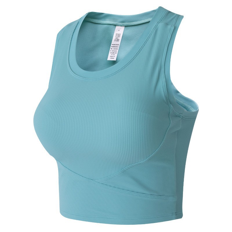 Cross-border Sports Vest Women's Shockproof Integrated Pilates Training Suit Underwear Outer Wear Yoga Fitness Bra Summer