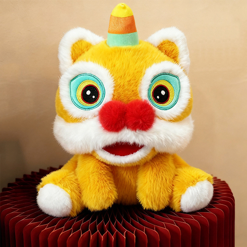 Año del Caballo mascota juguete de peluche león muñeca colgante muñeca de tela decoración de moda nacional regalos de Año Nuevo