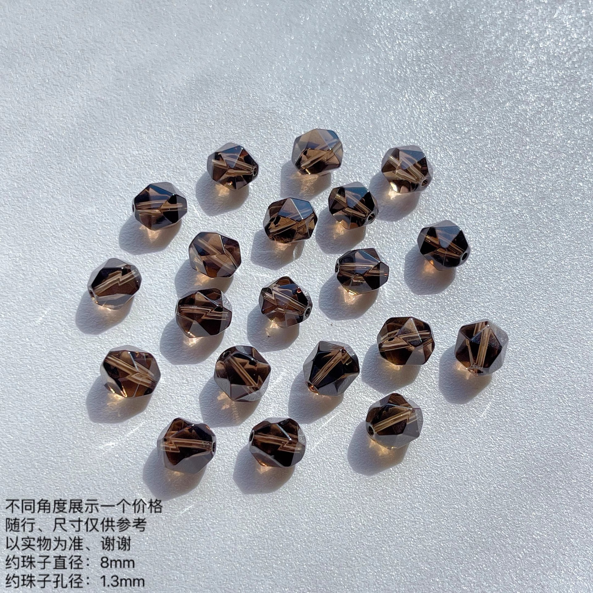 Natural Tea Crystal DIY Jewelry Accessories Single Beads Accompanying Faceted Loose Beads Spacer Crystal Jewelry Bracelets with Beads