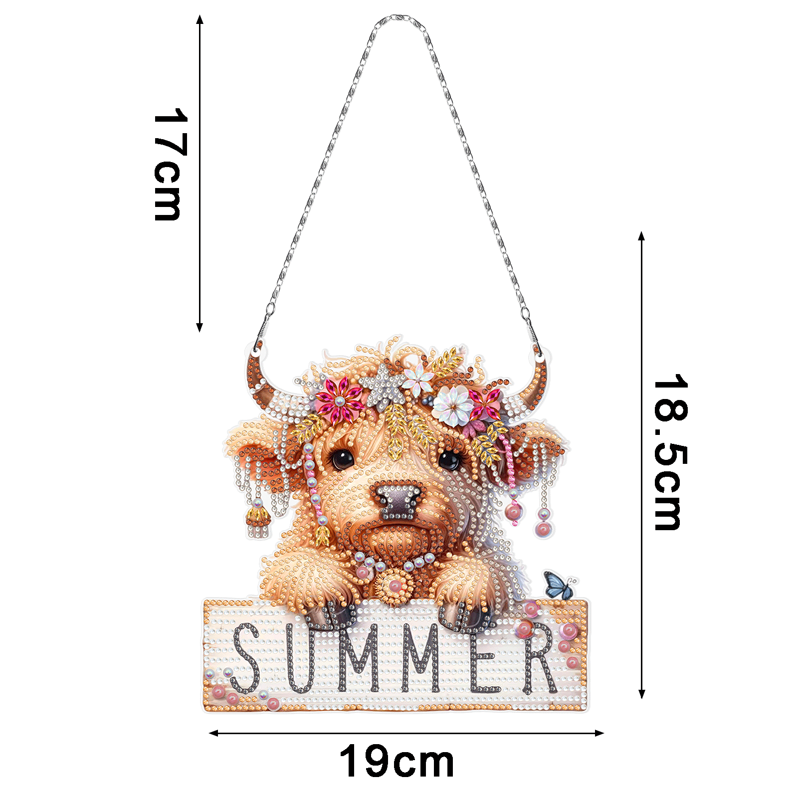 Pintura de diamantes DIY círculo dibujos animados colgante genio Navidad sala de estar decoración pintura distribuible