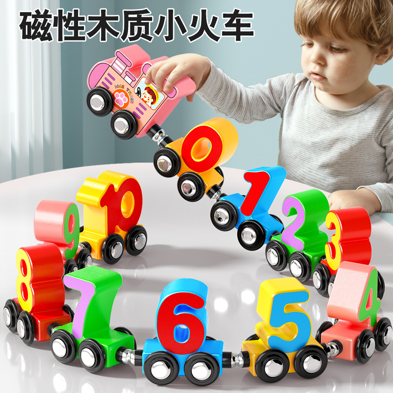 Tren digital magnético para niños bloques de juguetes para niños y niñas de 3 a 14 a seis años de edad puzzle para bebés