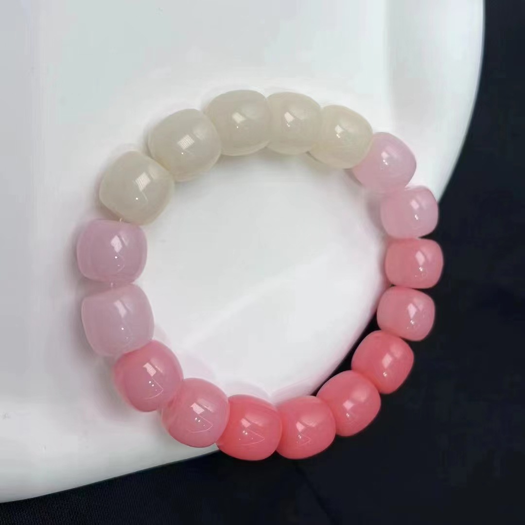 YH ecología original multi-color imitación Bodhi pulsera de raíz gradiente dedo bobinado pulsera suave placa jugando Yin cubo cuentas de Buda para hombres y mujeres