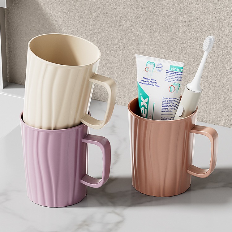Tandenborstel van verdikt PP-plastic met eenvoudig handvat, lichte luxe beker, Scandinavische stijl, creatieve studentenwasbeker met boommotief_voghion.com