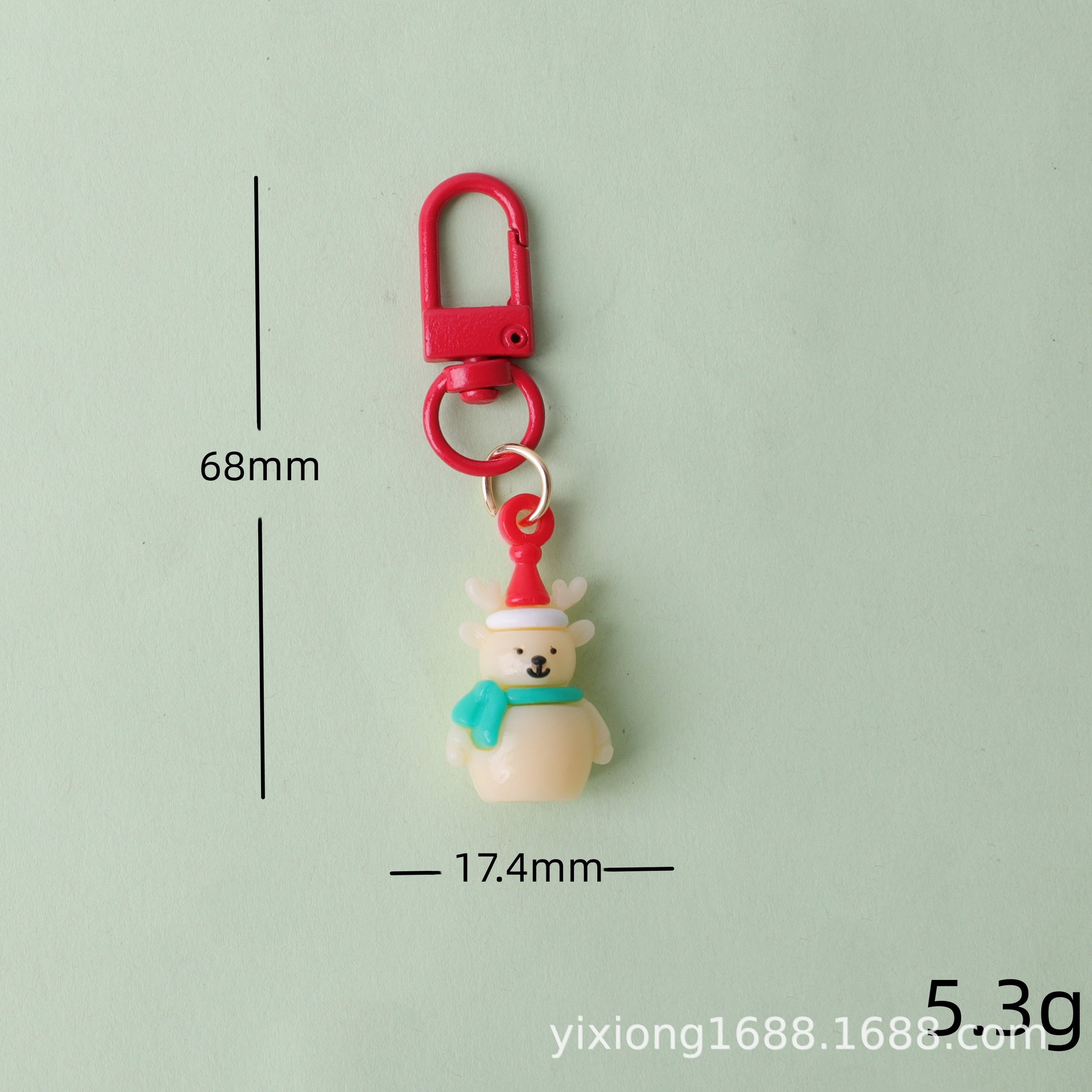 Nuevo llavero de Navidad dibujos animados Santa adorable mochila accesorios colgantes pegamento de PVC suave