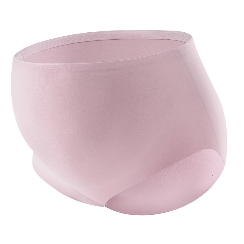 Seda de hielo transpirable y sin costuras mujeres embarazadas, temprano, medio y tardío, cintura alta, abdomen, embarazo, posparto, antibacteriano, entrepierna inferior de algodón, pantalones cortos de talla grande image 12