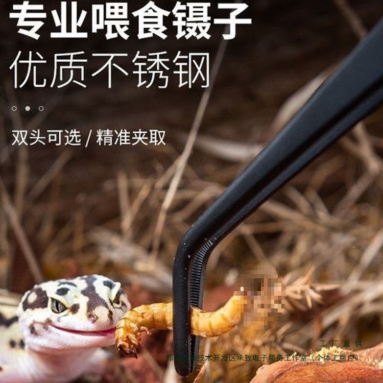 喂食镊子加厚加长雷龙喂食镊子鱼缸爬宠夹子不锈钢喂食夹喂鱼夹子
