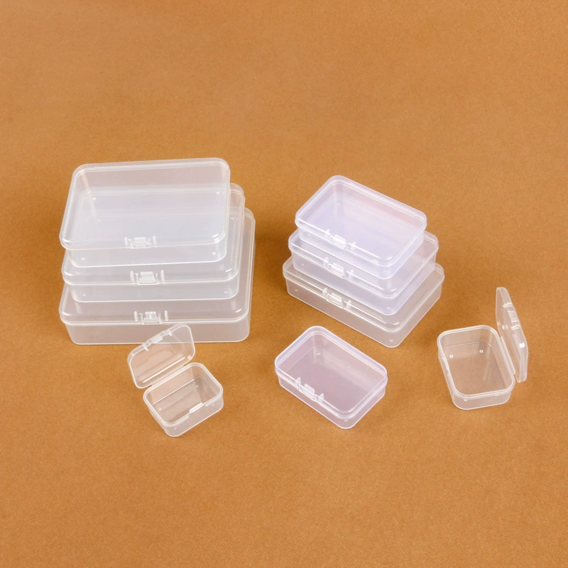 Прозрачная pp прямоугольная пластиковая коробка ювелирных изделий для ногтей коробка для компонентов игрушка аксессуары коробка для упаковки мелких деталей для хранения