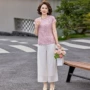 夏季大码妈妈新款两件套