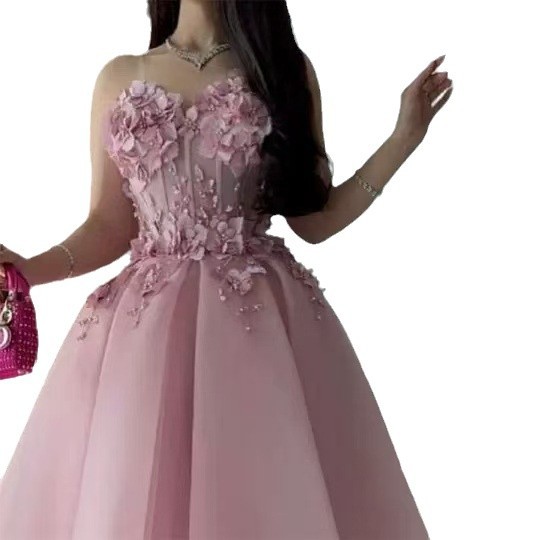 Europa y América Amazon 2026 nuevo solista de voz decente y hermosa de la atmósfera de la reunión anual de Jiangxi presidió el vestido de baile de tela de colores