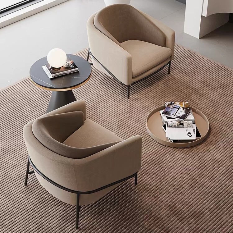 Designer Hotel Sales Office Negotiation Reception Single Sofa Club Bath Center Chair Mobile Minimalist