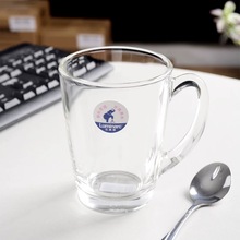 乐美雅2370钢化玻璃杯 清晨320ml马克杯 水杯钢化耐热茶杯 牛奶杯