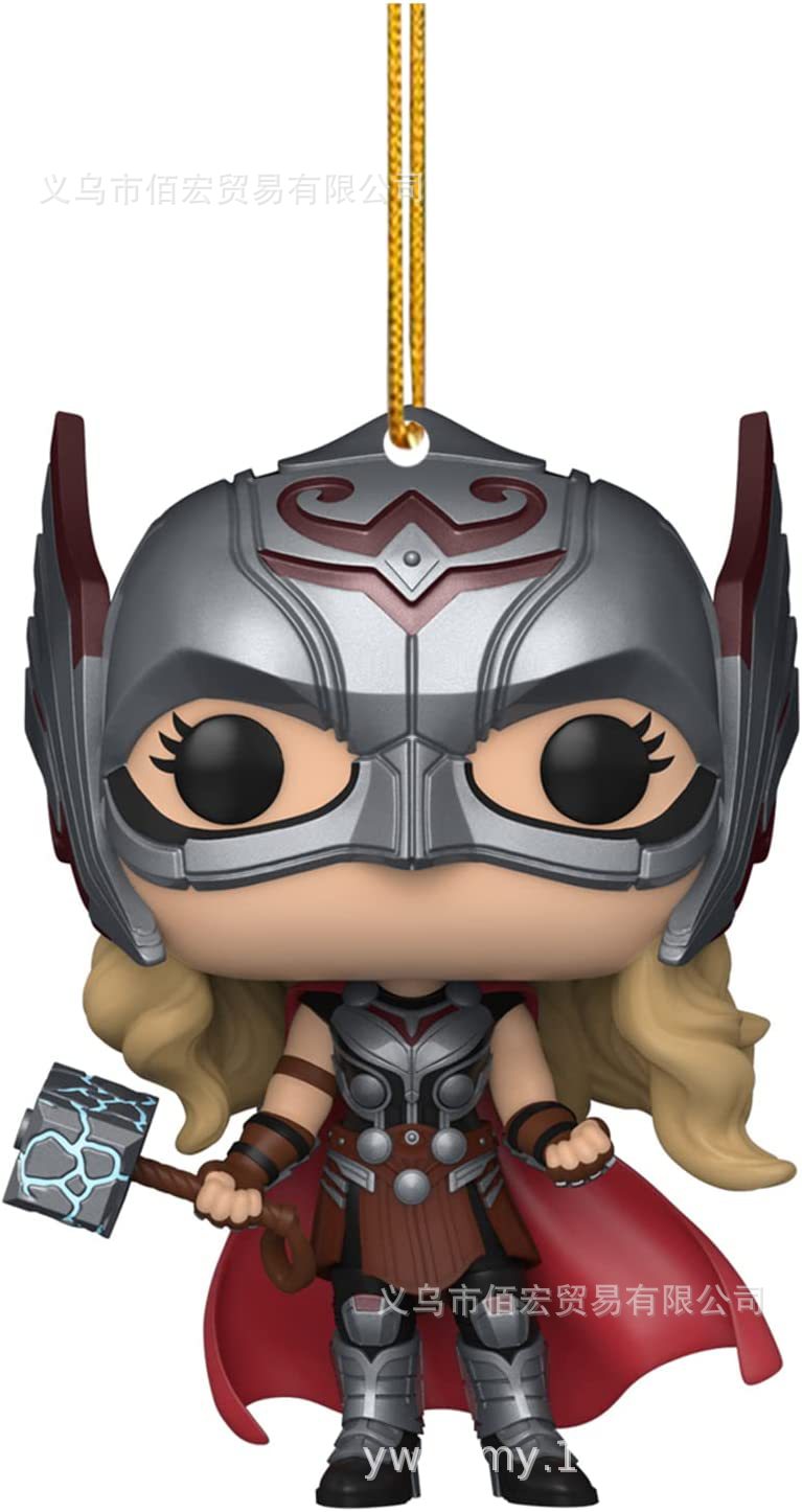 2023 nueva llegada Avenge Navidad colgando adornos árbol de Navidad héroe estatua colgante decoración del hogar Decoración del coche plana