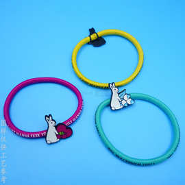 厂家开模定制锌合金饰品发绳 袋鼠烤漆发绳 动物金属彩色发绳头绳