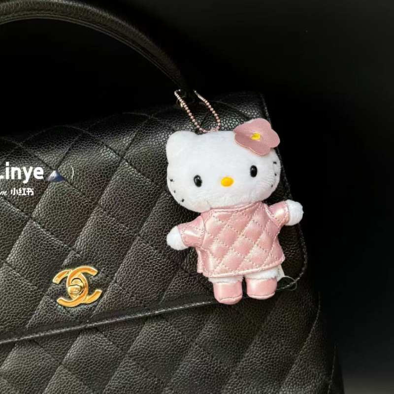 菱格hellokitty高级感书包毛绒公仔小饰品女生可爱包包挂件kt玩偶|undefined