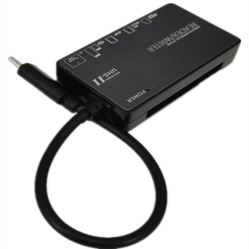 Ventas de la fábrica modelo privado lector de tarjetas USB2.0 HDHC teléfono móvil tarjeta de memoria de alta velocidad caja de contraseña seis en uno lector de tarjetas CF