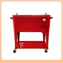 ⇔80QT/75L户外金属保温推车/露营车/保温箱/冰桶 源头工厂可定