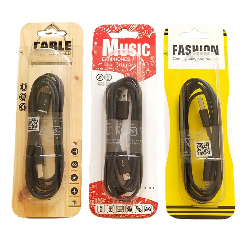 新款USB数据线包装盒 充电线纸盒包装 线材插卡式外包装盒HY-735