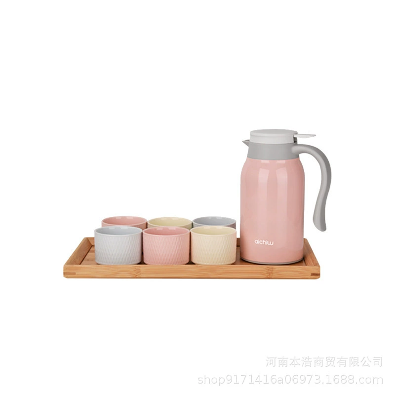 Thermos, handheld high quality ceramic teapot, set