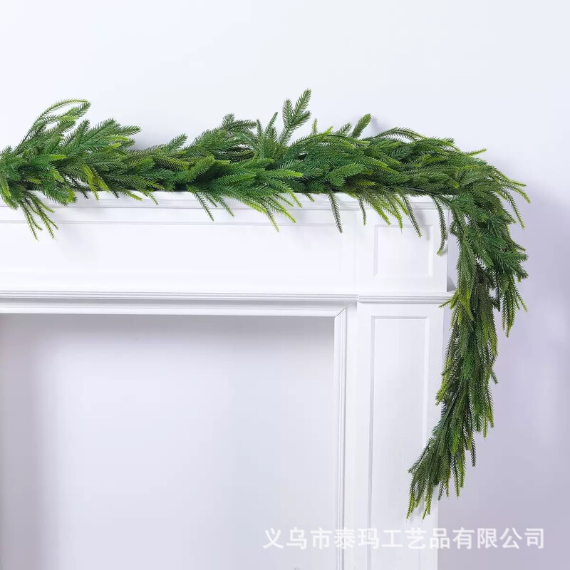 クロスボーダー新ノーフォークパイン籐シミュレーション二色PE蔓クリスマス階段暖炉窓装飾|undefined