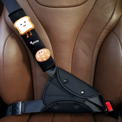 Adjuster Baby Shoulder Protector | Seat belt shoulder pad - velvet-bread-cookies-upper-and-lower-set-seat-belt-auxiliary-accessories