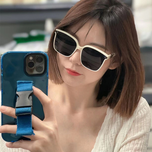 gm sunglasses women's high-end face-showing small anti-UV large frame retro cat-eye glasses 2024 new sunglasses for men