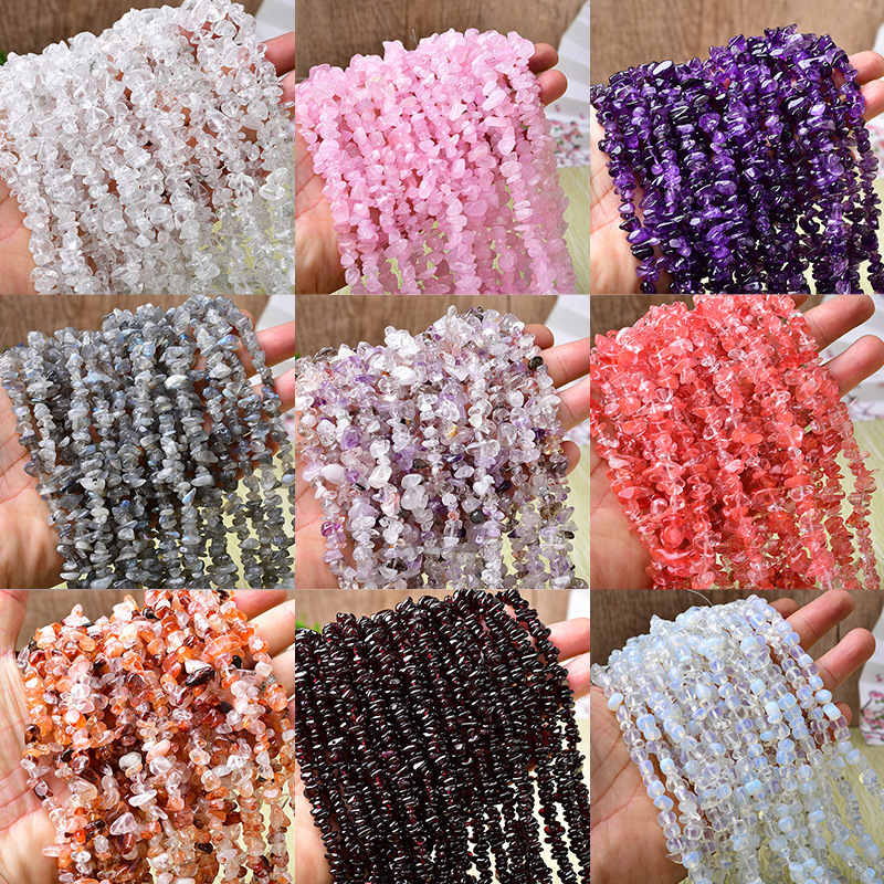 Natural White Crystal Pink Crystal Red Crystal Gravel Chain DIY Bracelet Jewelry Necklace Fortune Tree Raw Material Wholesale