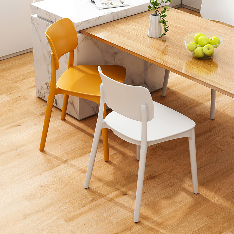 Plastic chair for home dining table chair, simple stackable, restaurant backrest chair, minimalist modern, trendy stool, dining chair