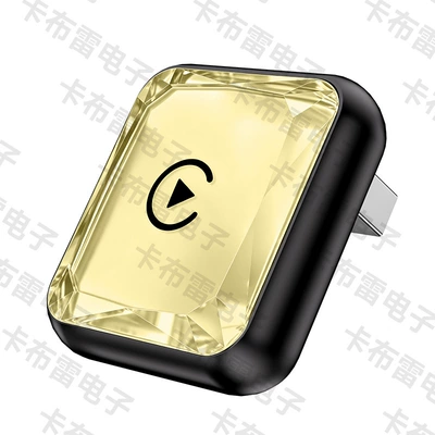 Simsiz CarPlay və Android Auto Adapter Two-In-One Car-Machine - q1ax-black-gold-diamond-metal-glass-carplay-android-auto-2-in-1-only-suitable-for-overseas-systems